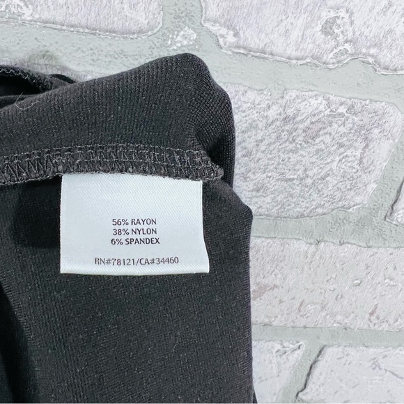 Eileen Fisher Ponte Knit Charcoal Pull On Zip Ankle Leggings Size XS - Picture 7 of 8